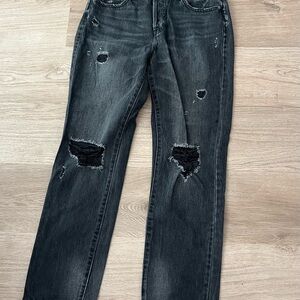 böhme Washed Black High-Waist Jeans